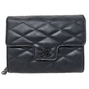 Juicy Couture Black Liquorice Brighter Than A Diamond Flap Wristlet Wallet